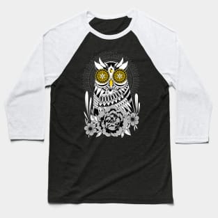 Golden Eyes Owl Baseball T-Shirt